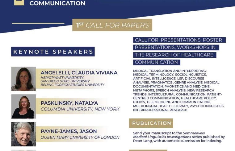 Semmelweis Medical Linguistics Conference (SMLC 2026) in Budapest, Hungary